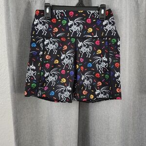 Constantly Varied Gear Black Skeleton Print Athletic Shorts